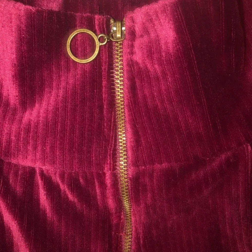 BOZZOLO RED WINE VELVET SHORTS - Picture 4 of 6